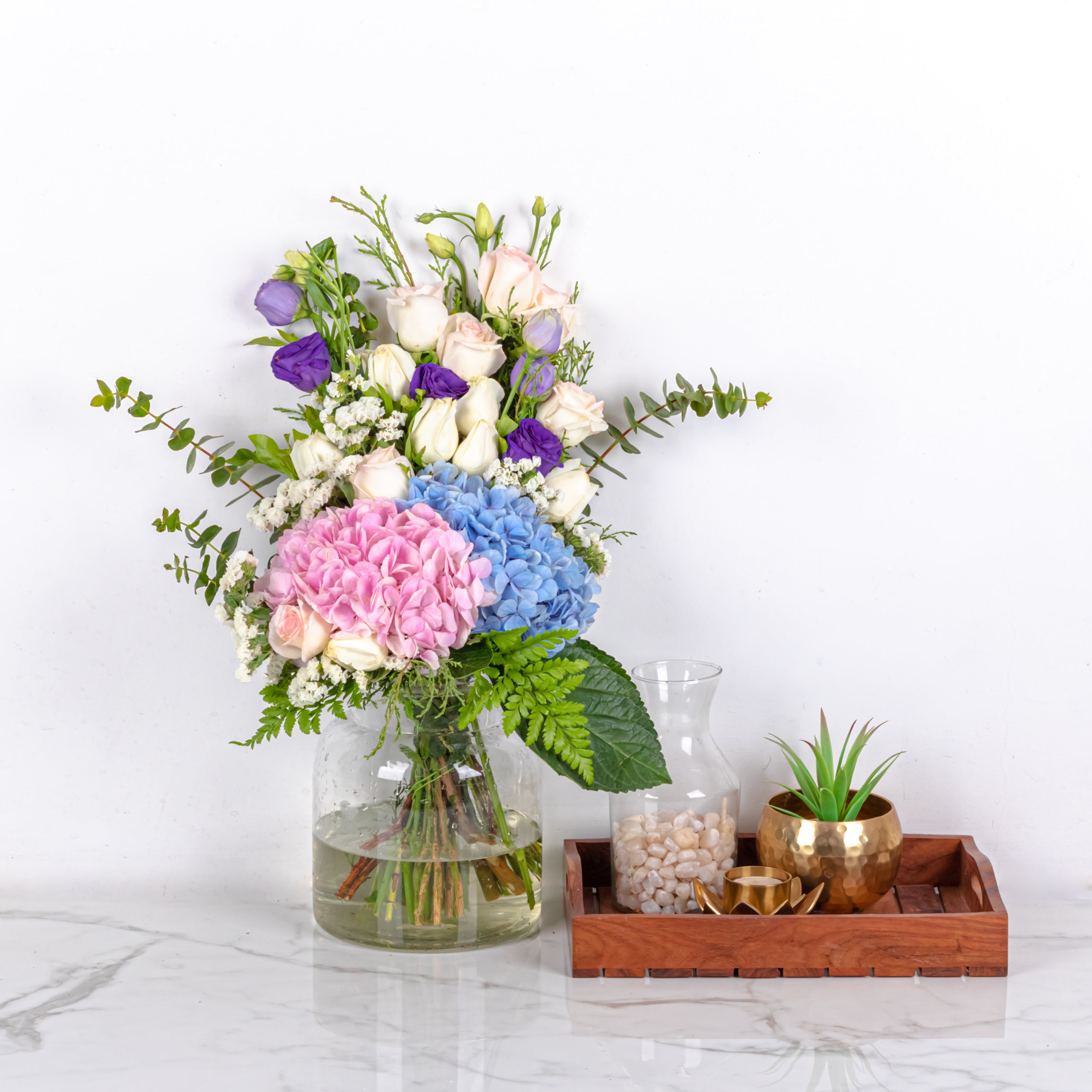 Gratitude Garden: Mother's Day Special Bouquet with Scroll Message & Twin Chocolates