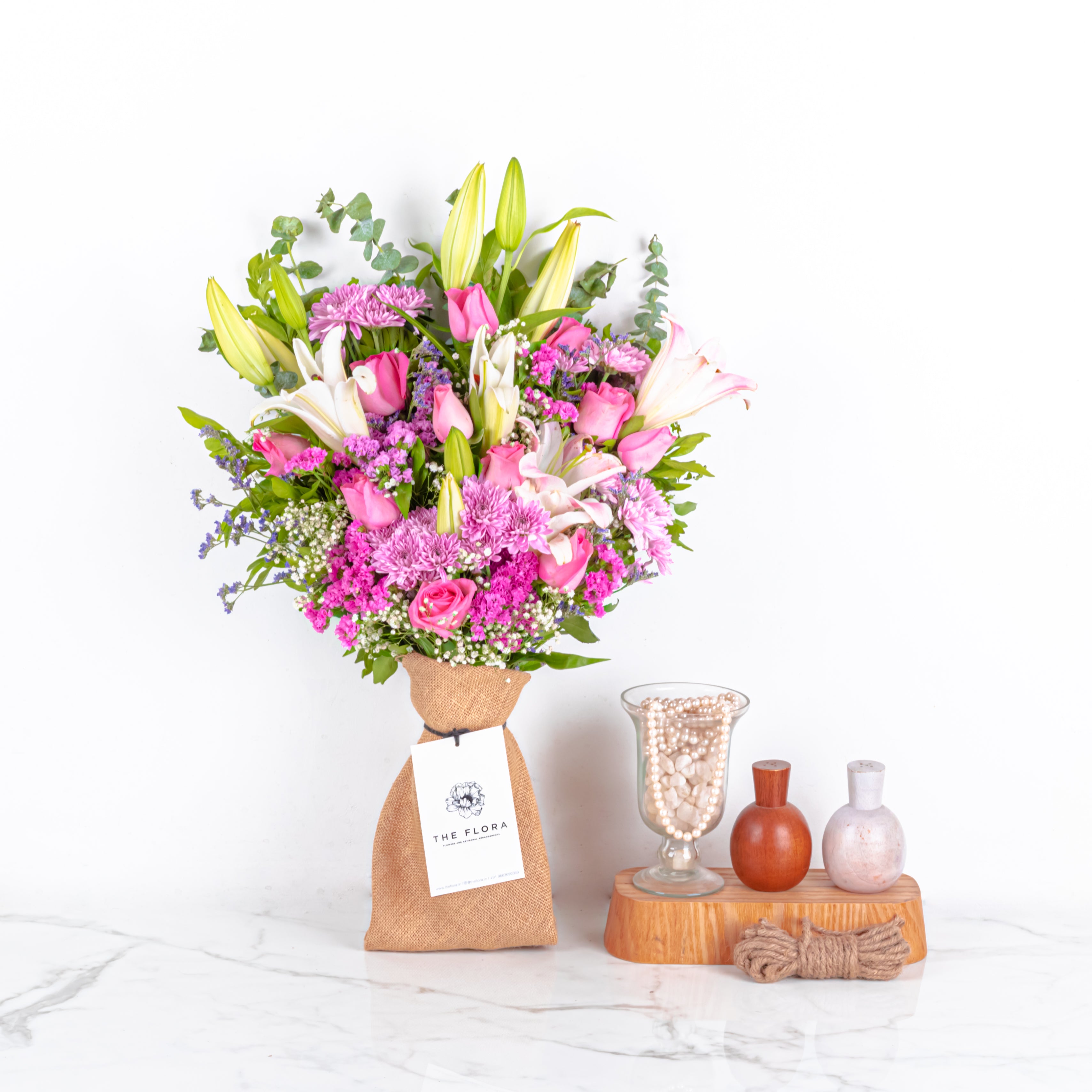 Blush of Affection: Mother's Day Special Bouquet with Scroll Message & Twin Chocolates
