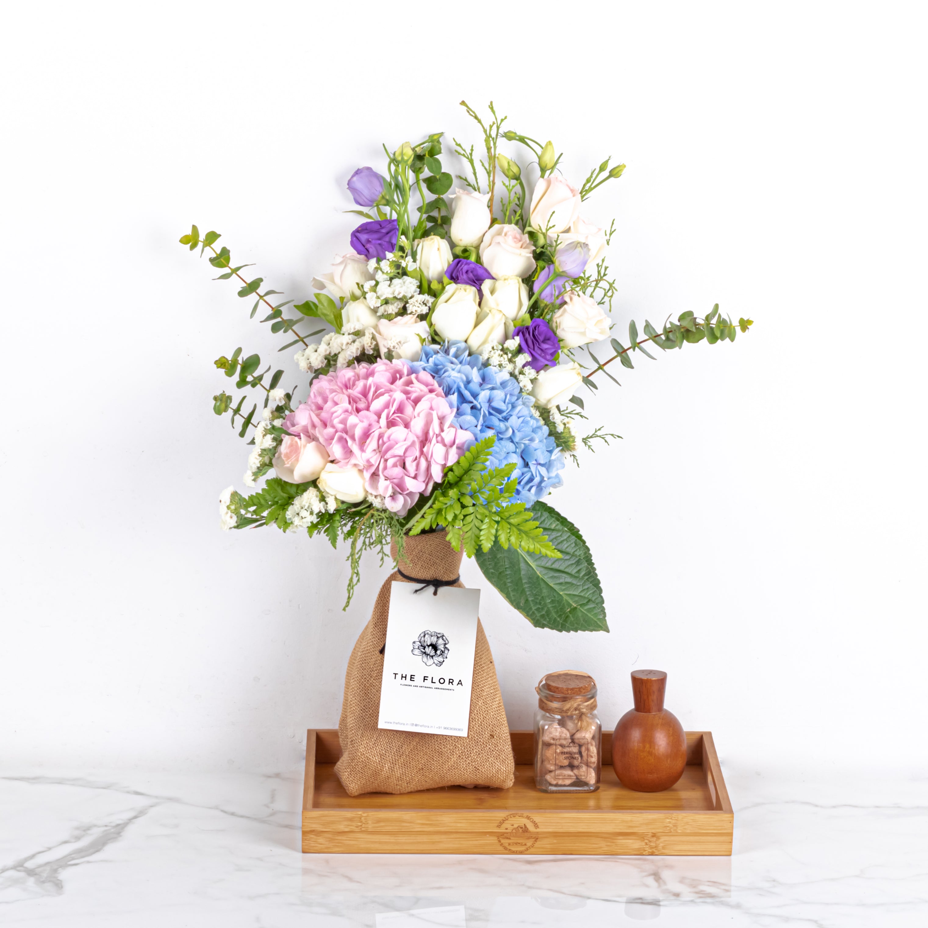 Gratitude Garden: Mother's Day Special Bouquet with Scroll Message & Twin Chocolates