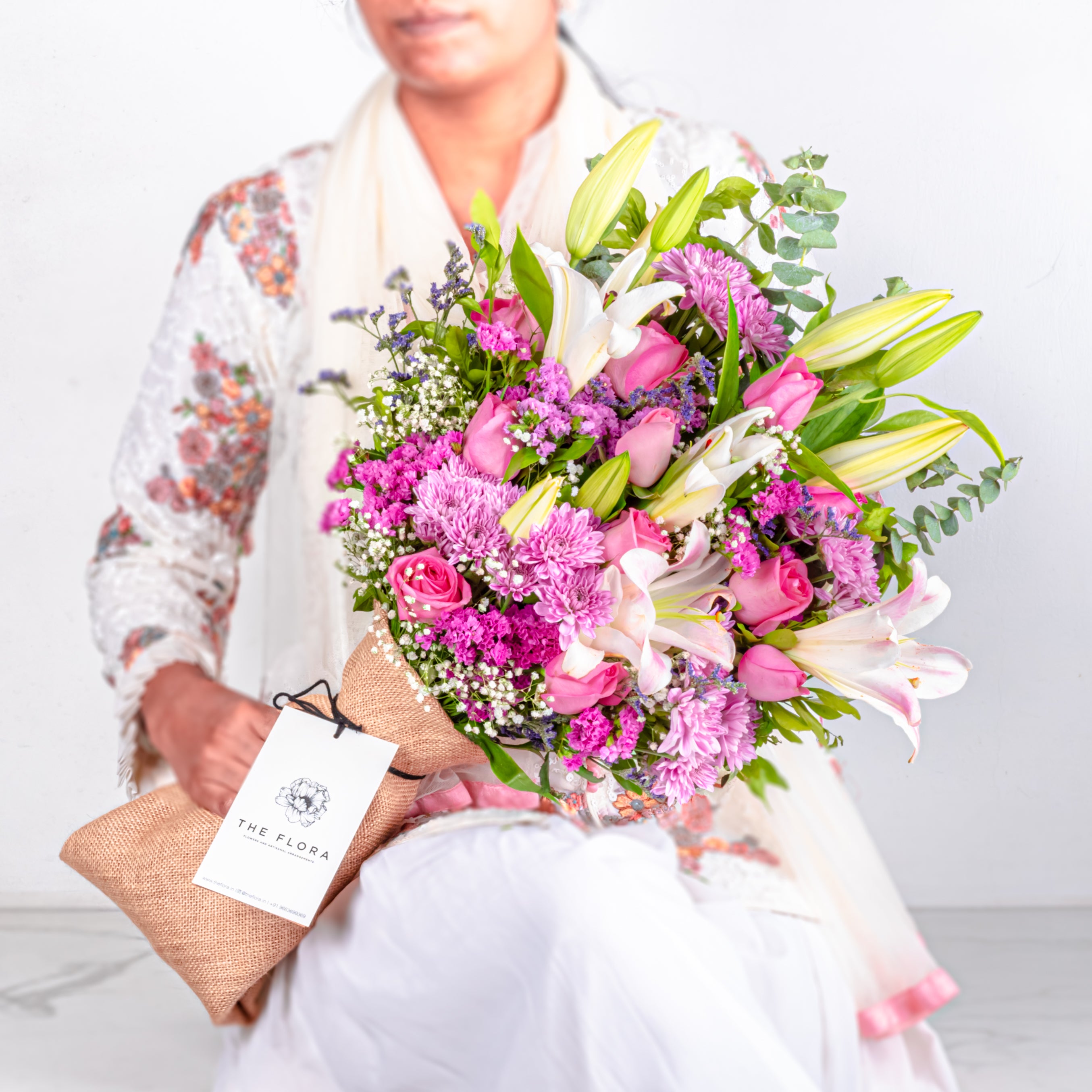 Blush of Affection: Mother's Day Special Bouquet with Scroll Message & Twin Chocolates