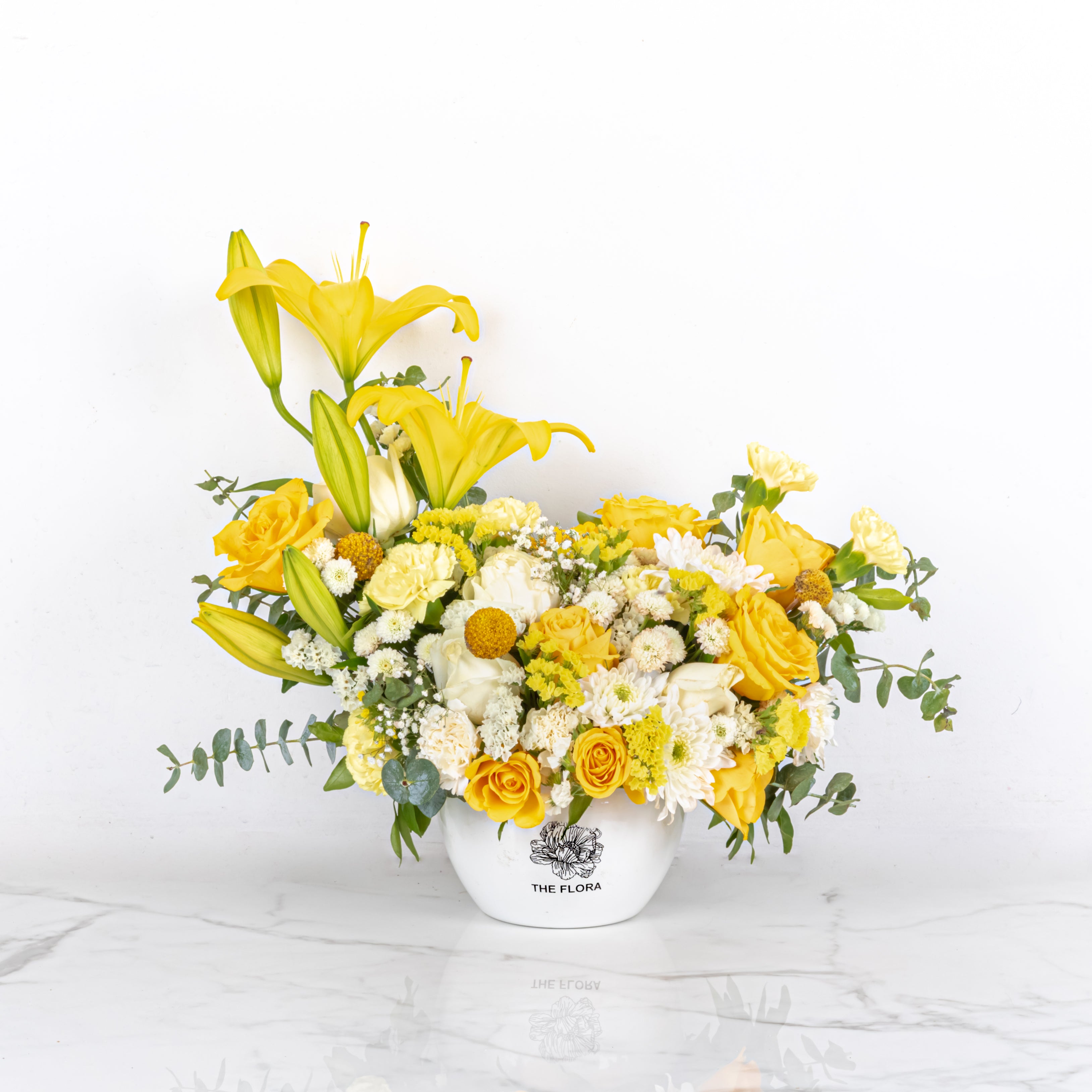Moment of Joy: Mother's Day Special floral pot arrangement with Scroll Message & Twin Chocolates