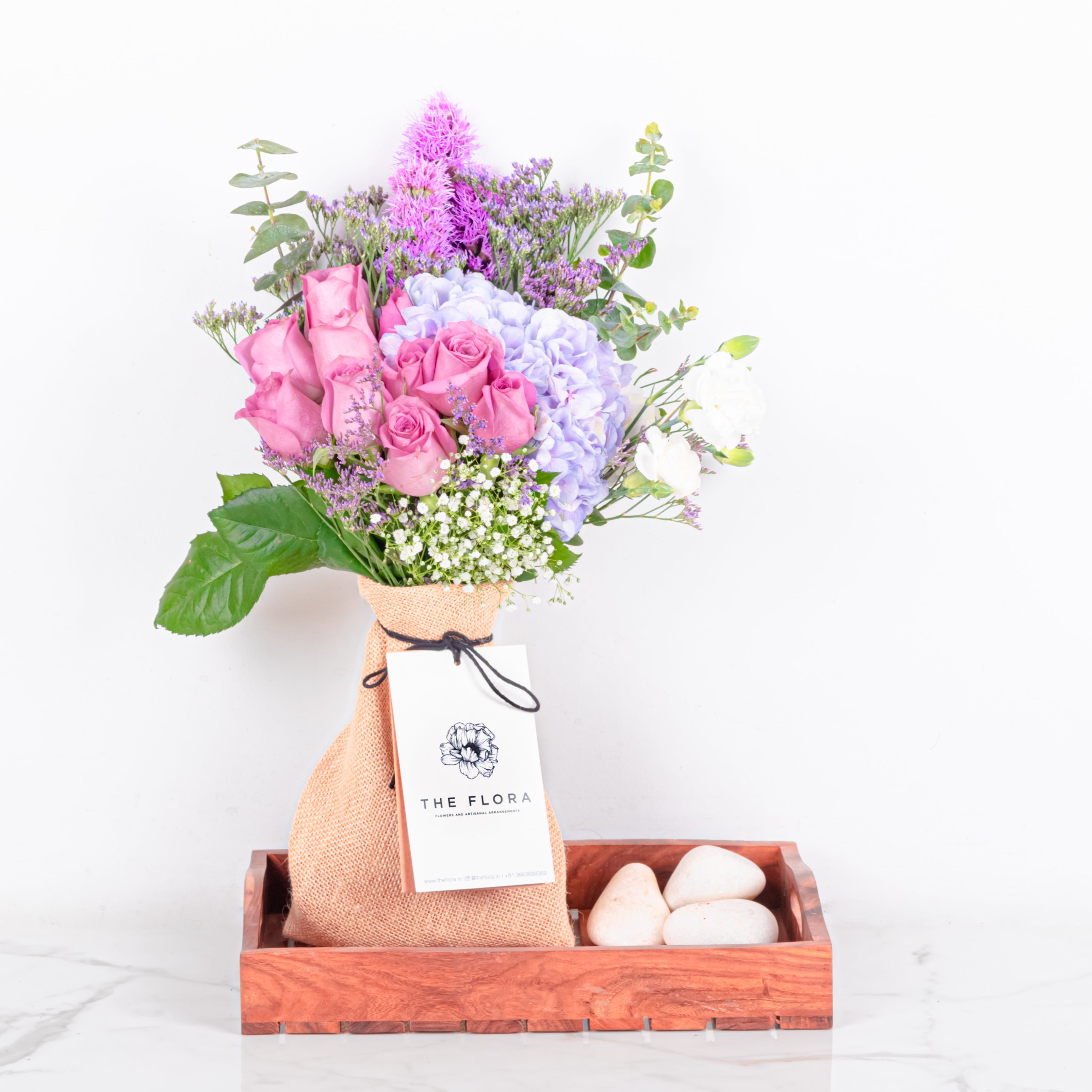 Grace Palette: Mother's Day Special Bouquet with Scroll Message & Twin Chocolates