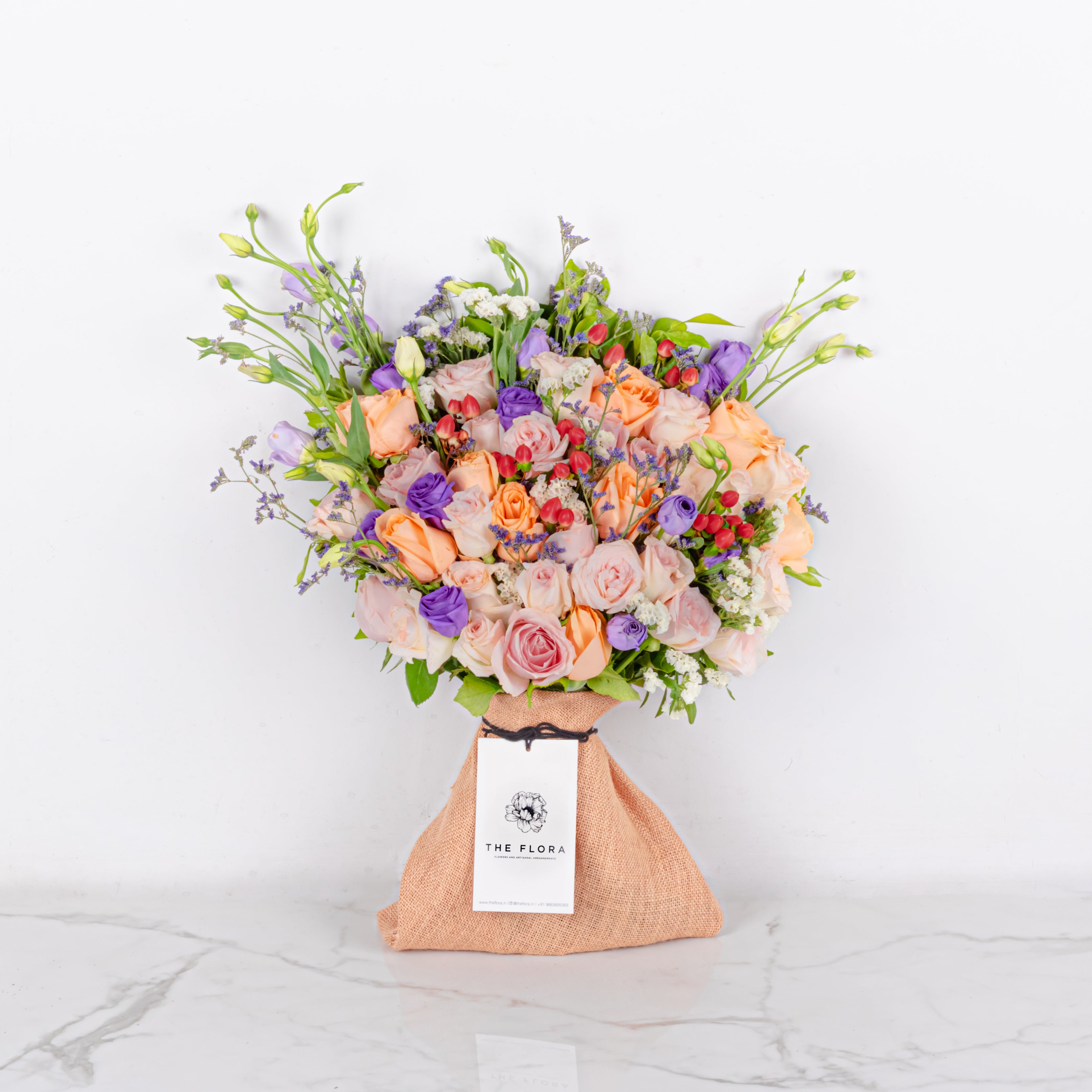 Pastel Reverence: Mother's Day Special Bouquet with Scroll Message & Twin Chocolates