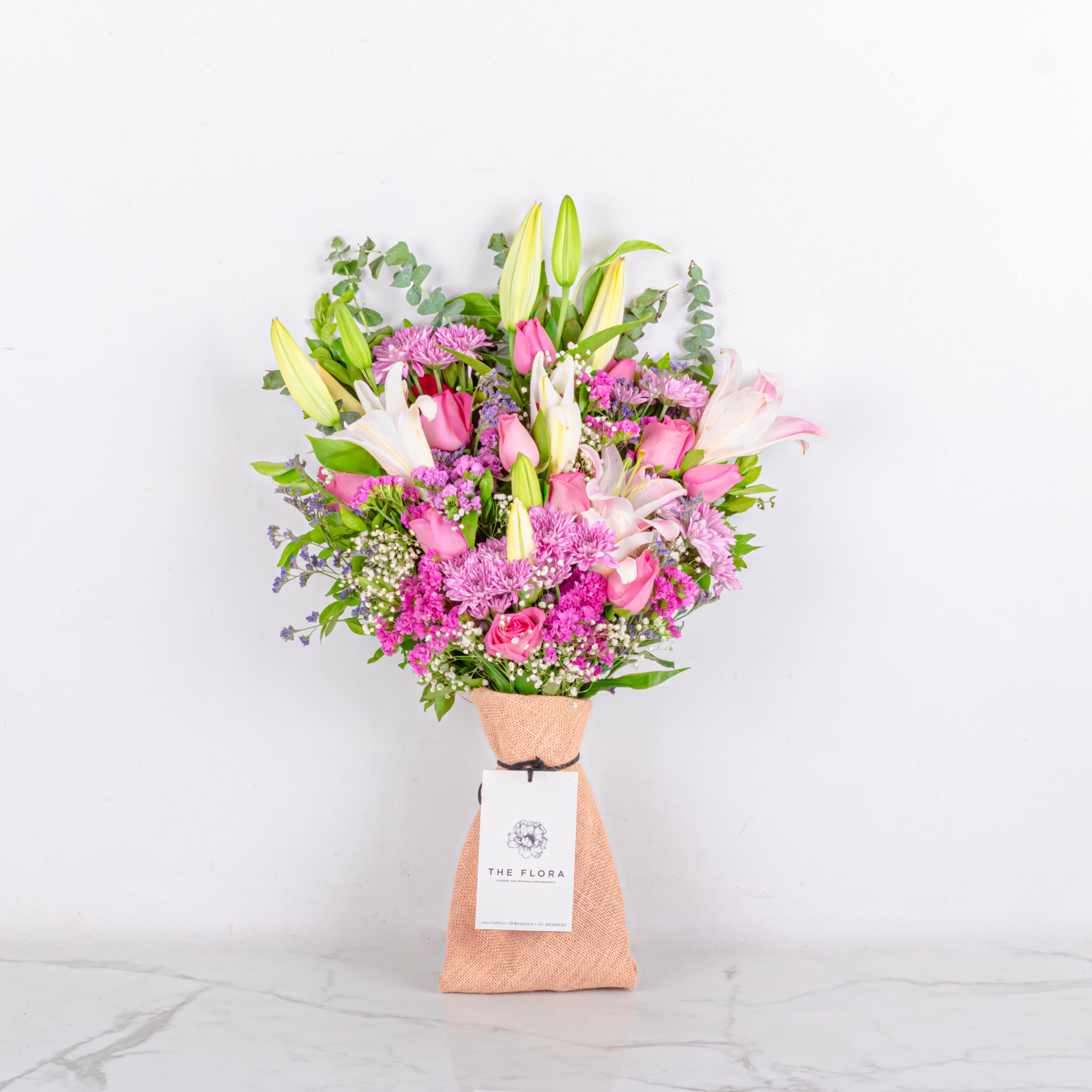Blush of Affection: Mother's Day Special Bouquet with Scroll Message & Twin Chocolates