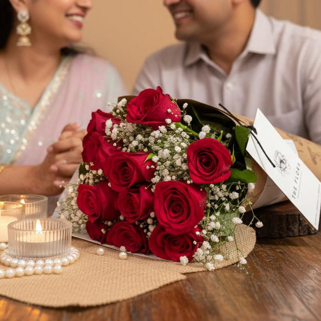 Dozen Roses - Flower Arrangement - Bangalore - The Flora