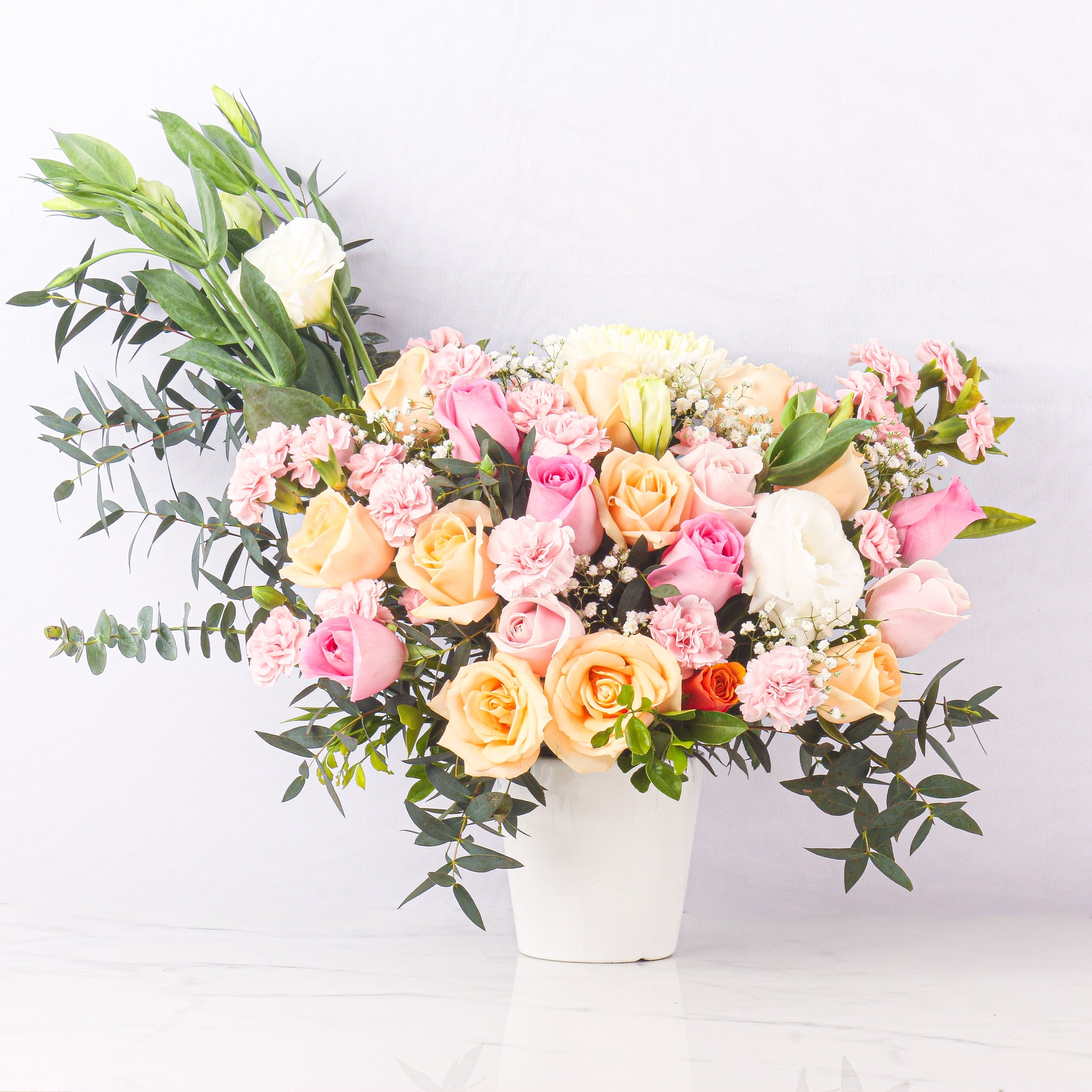 Heartbeat Hues (with white vase)