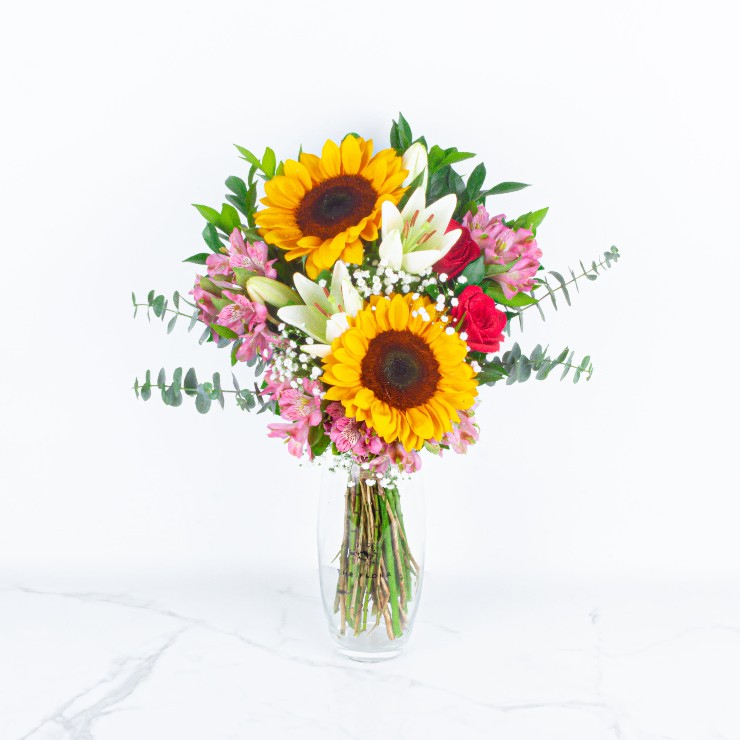 Sunlit Whisper – (with glass vase)