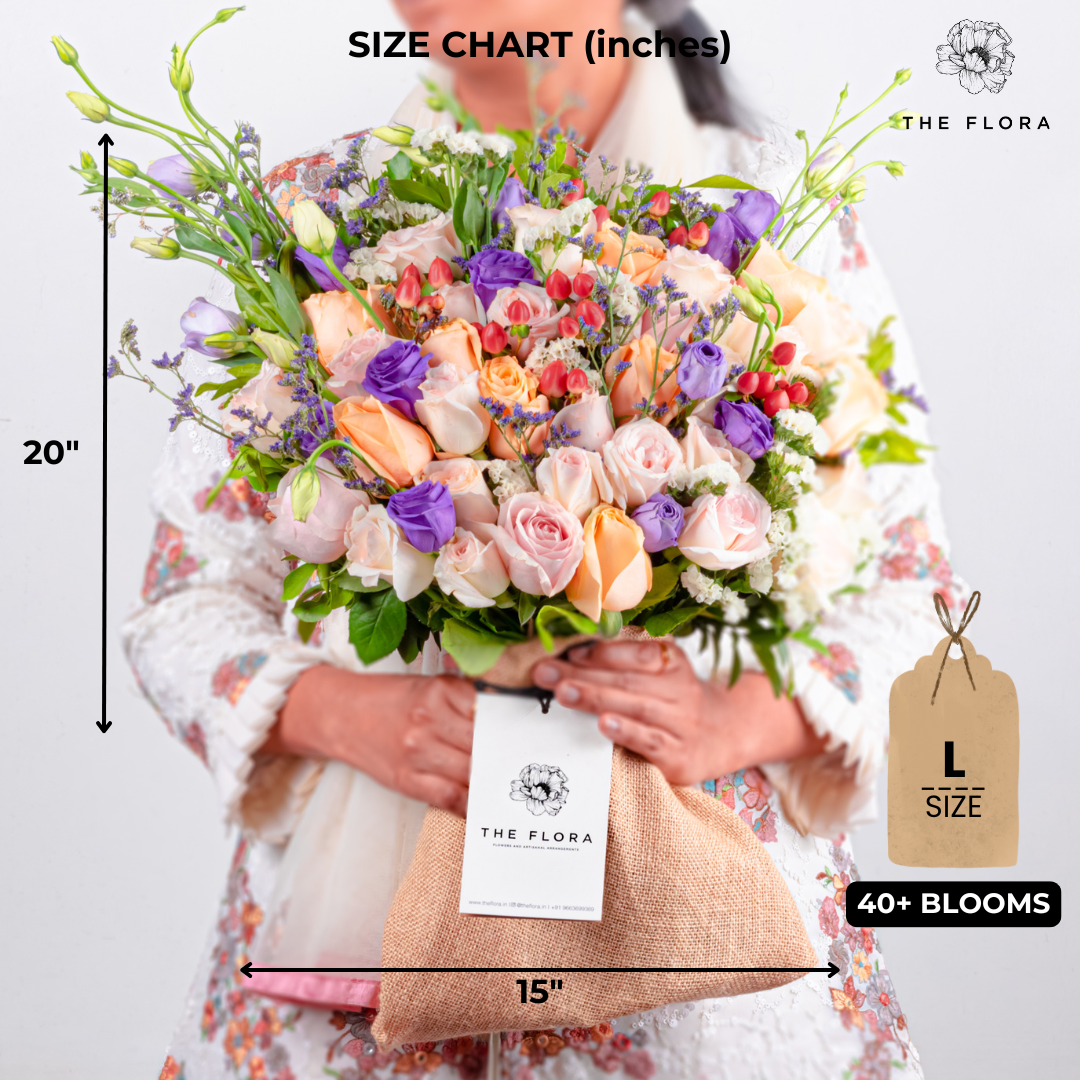 Pastel Reverence: Mother's Day Special Bouquet with Scroll Message & Twin Chocolates