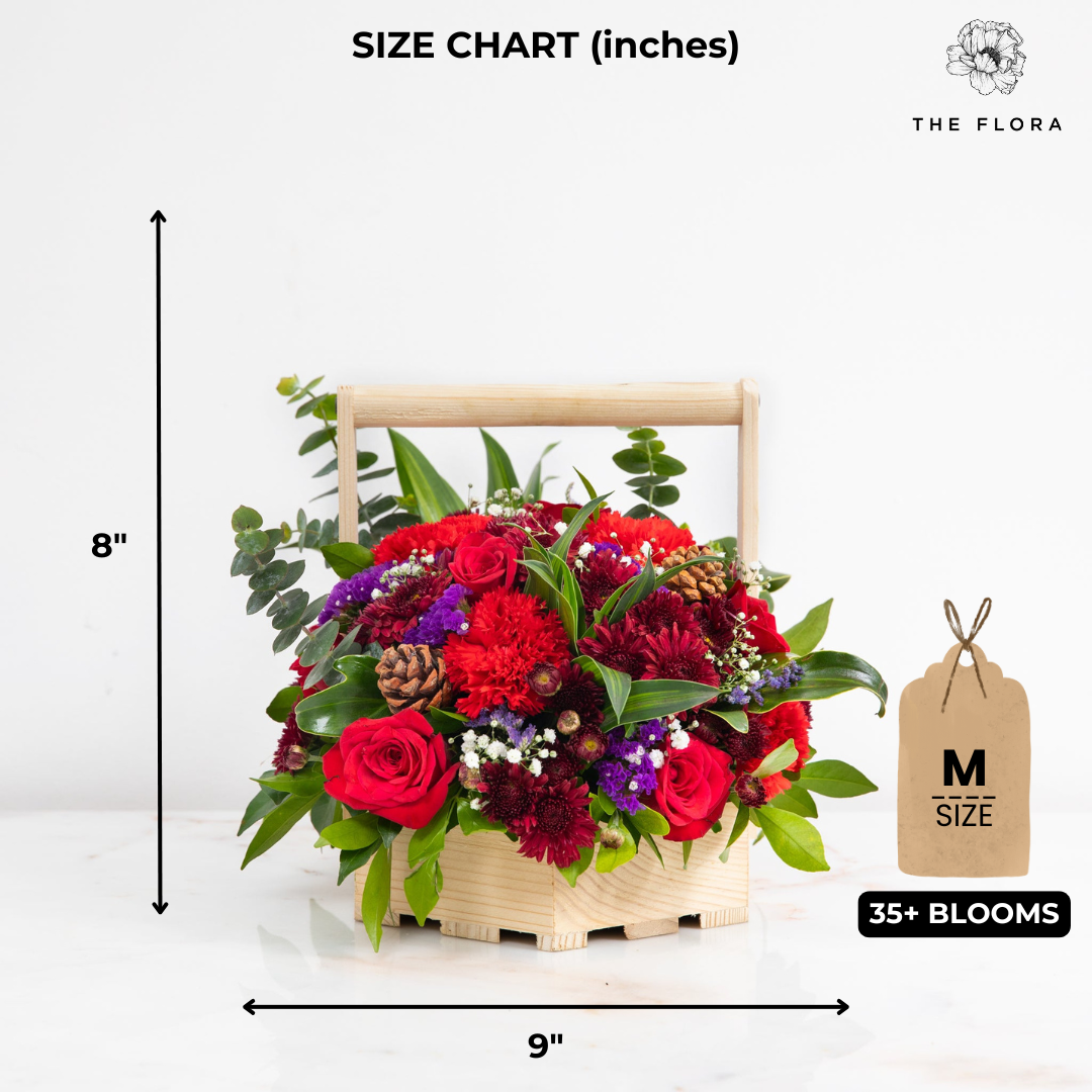 Lady In red: Mother's Day Special Basket with fragrant heart candles & Twin Chocolates //Delhi
