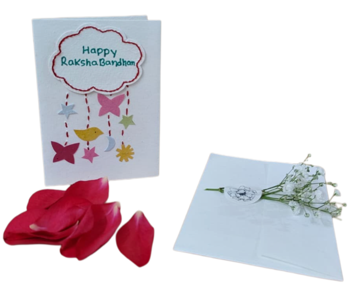 Handmade Card With Message - Message Card Add-On - The Flora