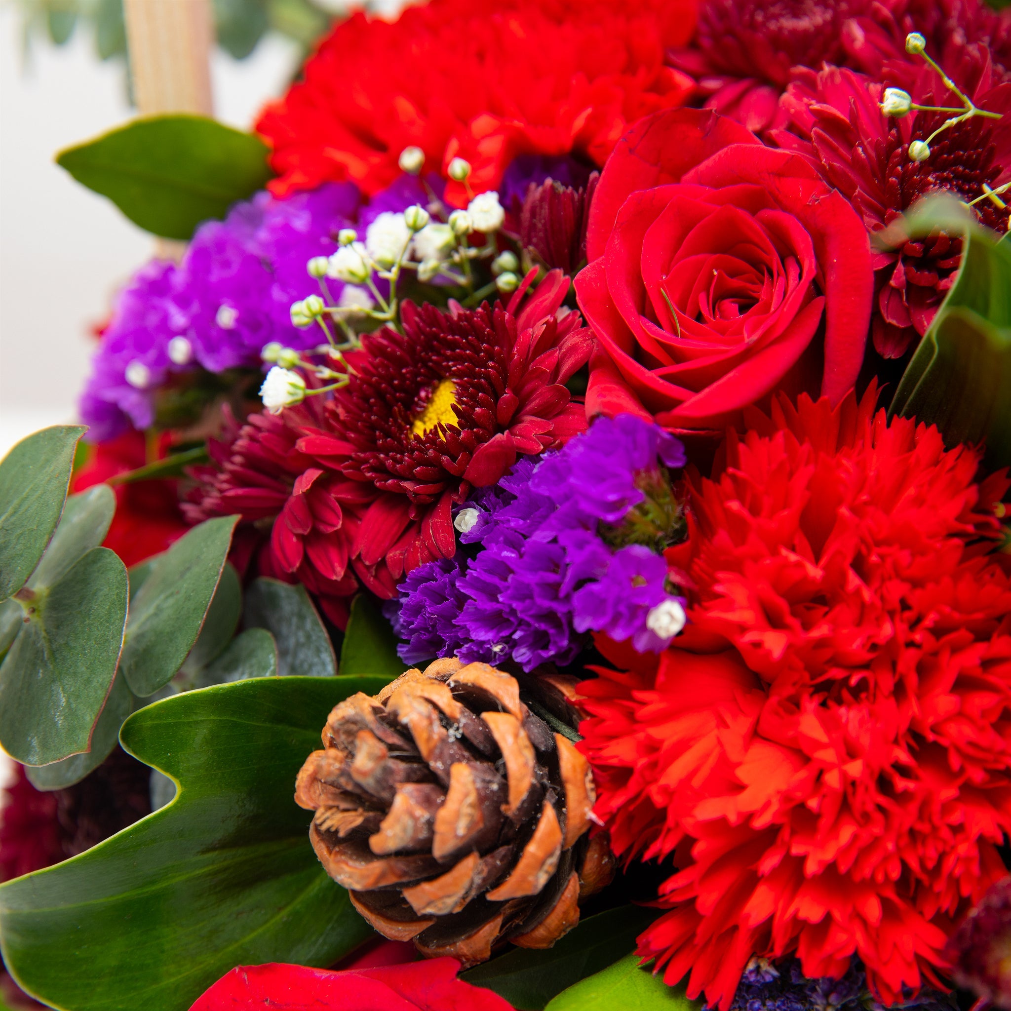 Lady In red: Mother's Day Special Basket with fragrant heart candles & Twin Chocolates //Delhi