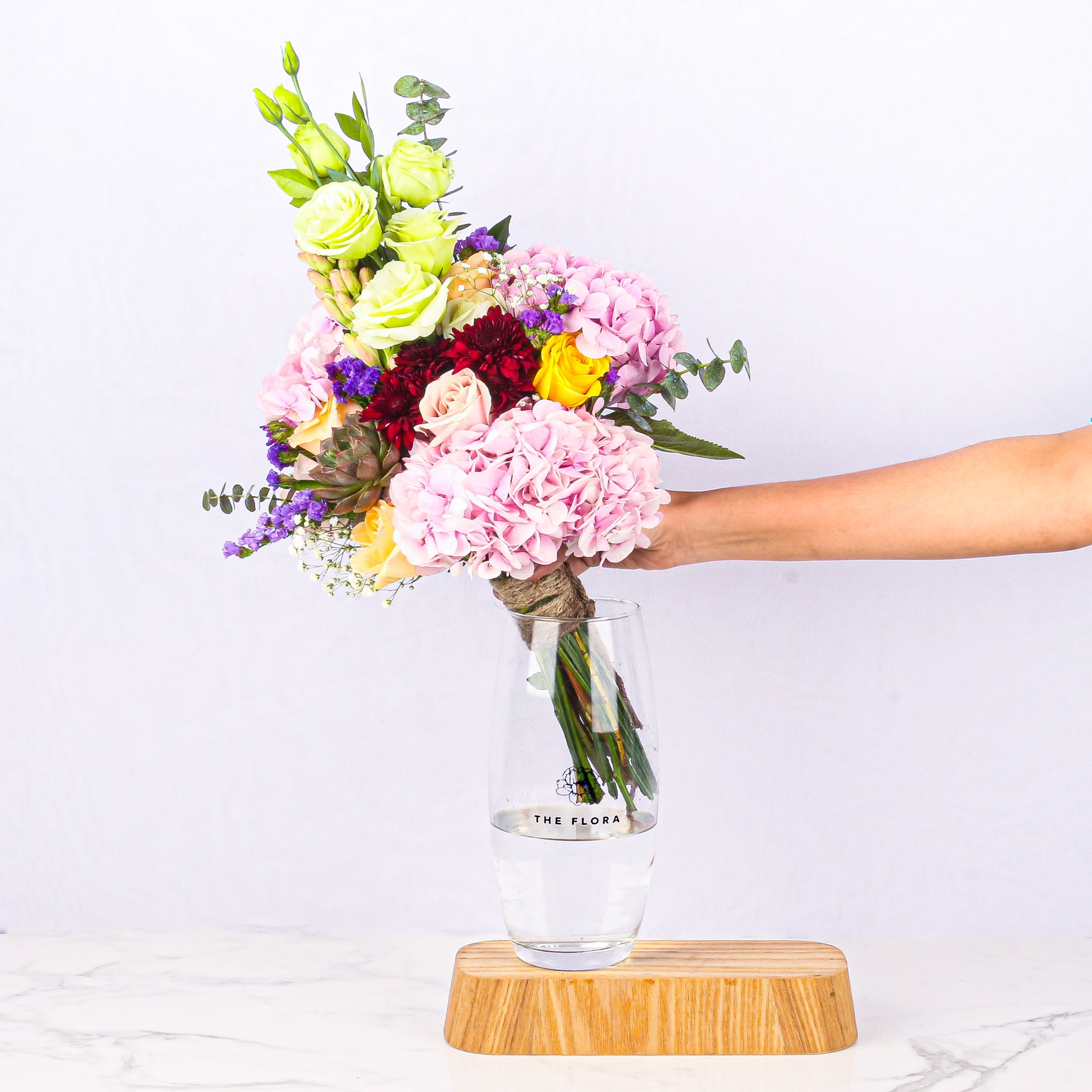 Passion Palette (with glass vase)