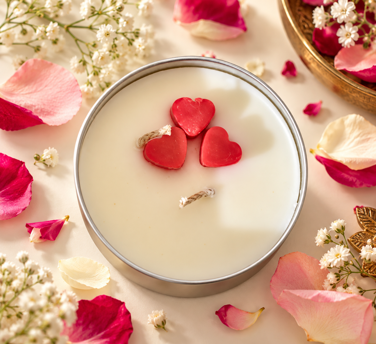 Handcrafted Fragrant Candle in a Tin Container//Bangalore