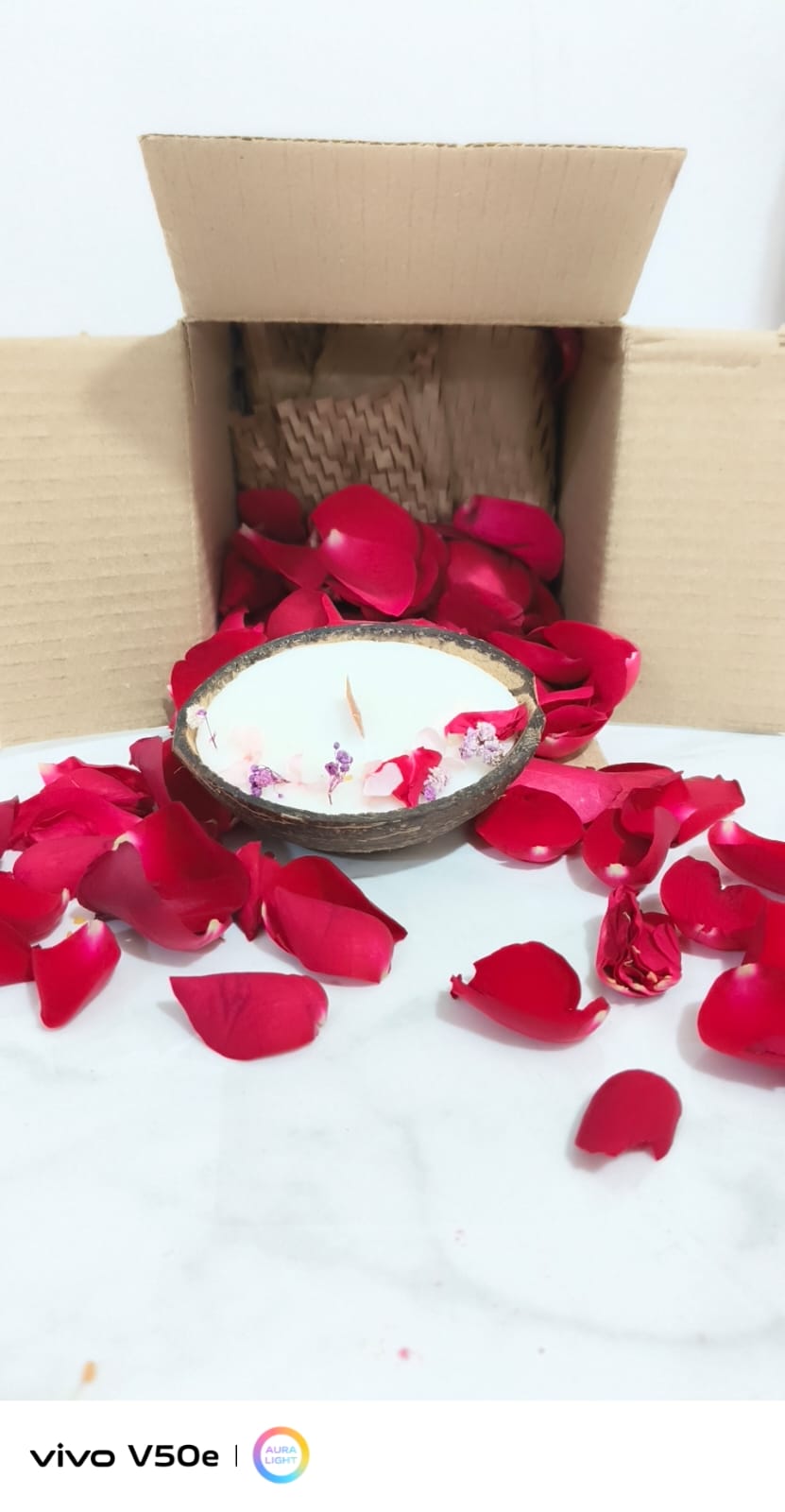 Fragrant candle handcrafted In coconut shell //Bangalore