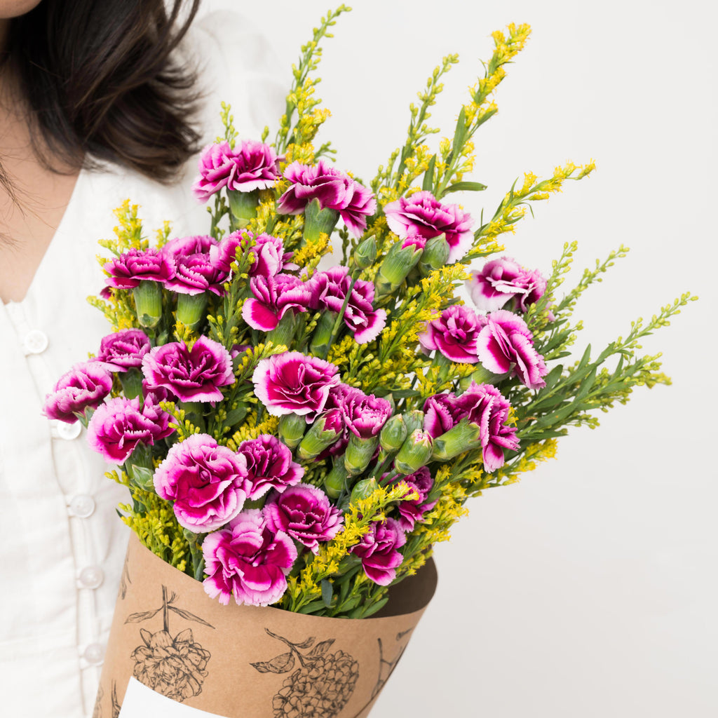 Wedding Bouquet of Flowers Add Names Wrapping Paper